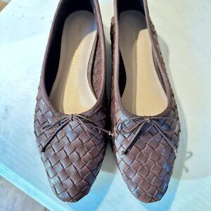 Loeffler Randall Landrey Woven Ballet Flats | Size 8 |  Chocolate Brown